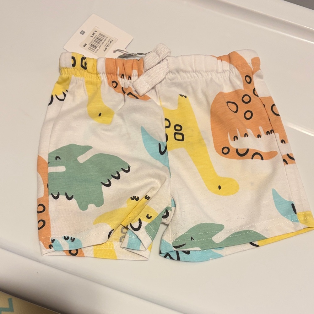 Tag Kids Dinosaur Print Shorts - White, Orange, Green, Blue